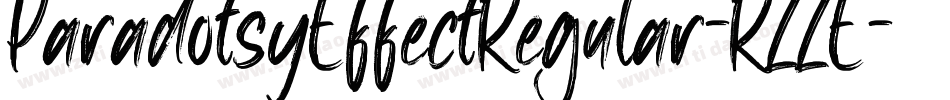 ParadotsyEffectRegular-RZZE字体转换