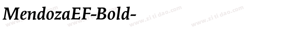 MendozaEF-Bold字体转换