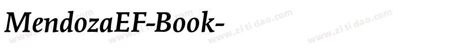 MendozaEF-Book字体转换