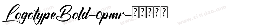 LogotypeBold-0pmr字体转换