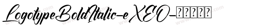 LogotypeBoldItalic-eXEO字体转换