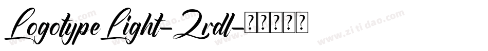 LogotypeLight-Zrdl字体转换