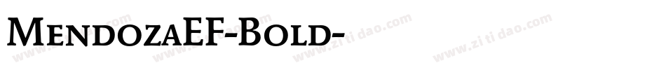 MendozaEF-Bold字体转换