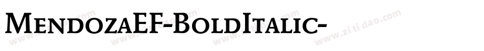MendozaEF-BoldItalic字体转换
