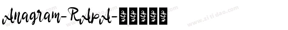Anagram-RApA字体转换