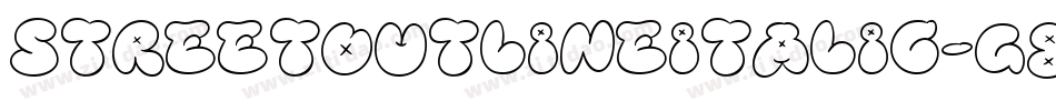 StreetOutlineItalic-G8g字体转换