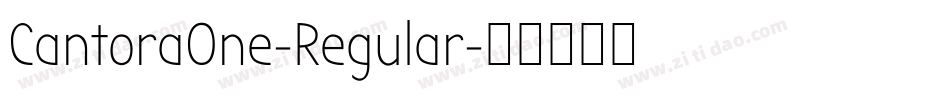CantoraOne-Regular字体转换