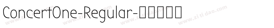 ConcertOne-Regular字体转换