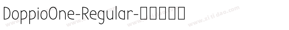 DoppioOne-Regular字体转换