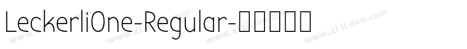 LeckerliOne-Regular字体转换