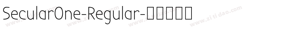 SecularOne-Regular字体转换
