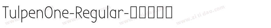 TulpenOne-Regular字体转换