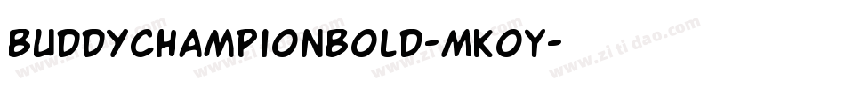 BuddyChampionBold-MKoY字体转换