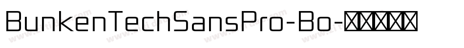 BunkenTechSansPro-Bo字体转换