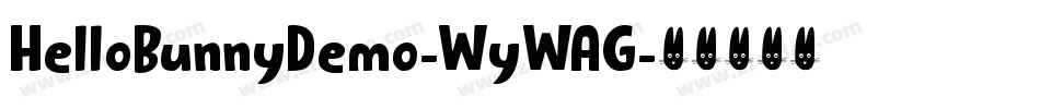 HelloBunnyDemo-WyWAG字体转换