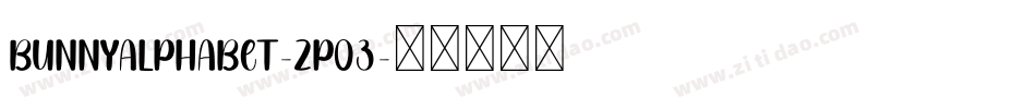 BunnyAlphabet-Zpo3字体转换
