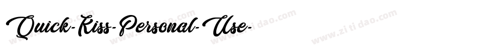 Quick-Kiss-Personal-Use字体转换