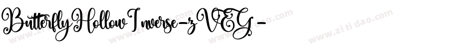 ButterflyHollowInverse-zVEG字体转换