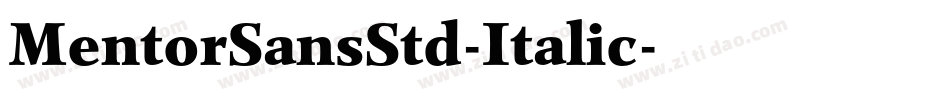 MentorSansStd-Italic字体转换