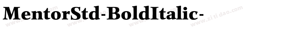 MentorStd-BoldItalic字体转换