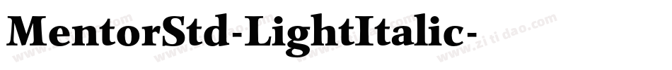 MentorStd-LightItalic字体转换