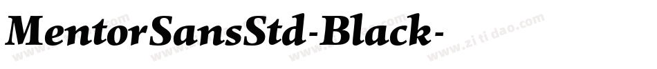 MentorSansStd-Black字体转换