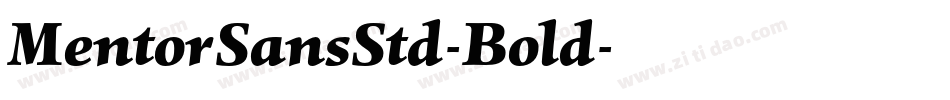MentorSansStd-Bold字体转换