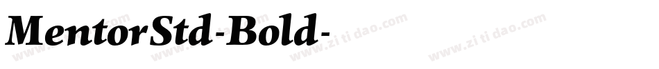 MentorStd-Bold字体转换
