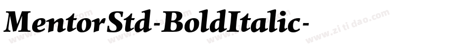 MentorStd-BoldItalic字体转换