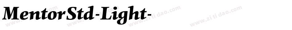 MentorStd-Light字体转换