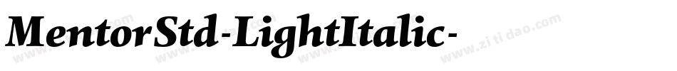 MentorStd-LightItalic字体转换