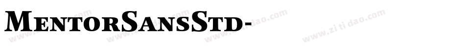 MentorSansStd字体转换