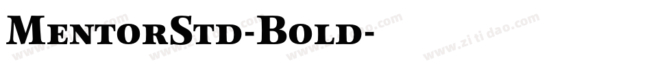 MentorStd-Bold字体转换