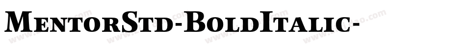 MentorStd-BoldItalic字体转换