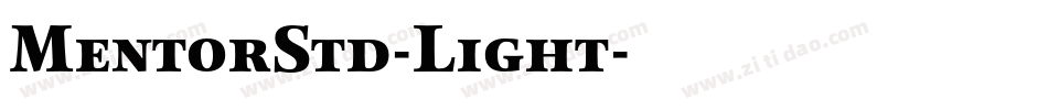 MentorStd-Light字体转换