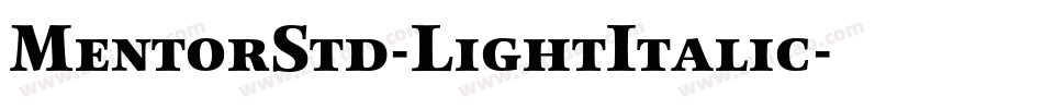 MentorStd-LightItalic字体转换