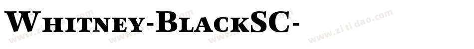 Whitney-BlackSC字体转换