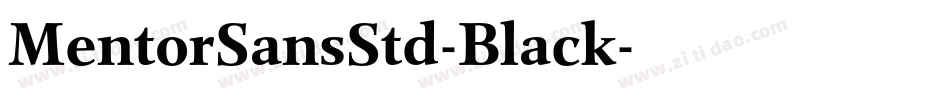 MentorSansStd-Black字体转换