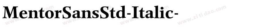 MentorSansStd-Italic字体转换