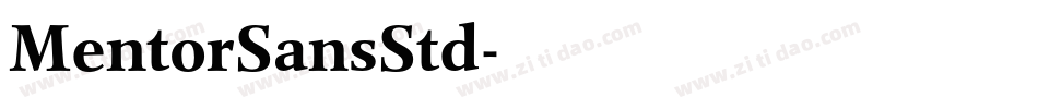 MentorSansStd字体转换