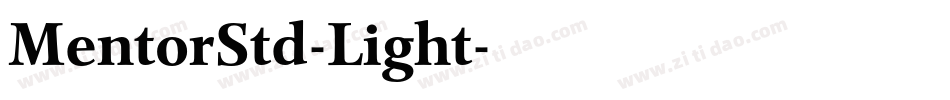 MentorStd-Light字体转换