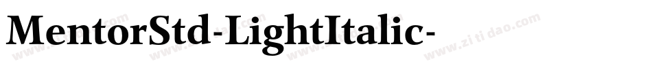 MentorStd-LightItalic字体转换