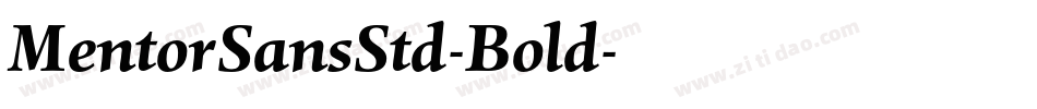 MentorSansStd-Bold字体转换
