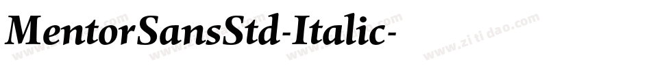 MentorSansStd-Italic字体转换