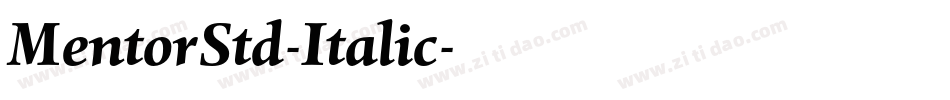 MentorStd-Italic字体转换
