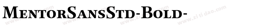 MentorSansStd-Bold字体转换