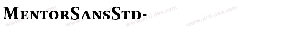 MentorSansStd字体转换