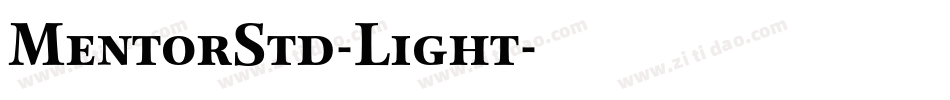 MentorStd-Light字体转换