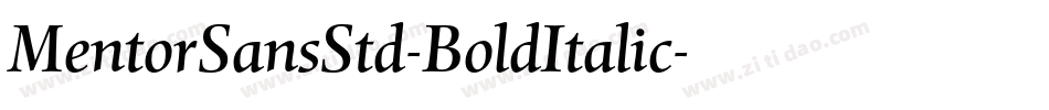 MentorSansStd-BoldItalic字体转换