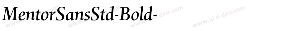 MentorSansStd-Bold字体转换
